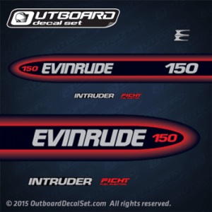 1998 1999 Evinrude 150 hp intruder decal set (long) 0285067, 0285114, 0285115, 0285116, 0285020, 0285030