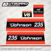 1981 Johnson outboard 235 hp decal set 0391195