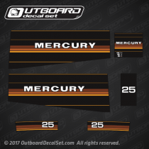 1984-1987 mercury 25 hp decal set 43173A84 