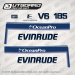 1993 1994 1995 1996 1997 1998 Evinrude 185 hp v6 OceanPro decal set 0284541