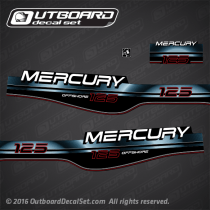 1994-1999 Mercury 125 hp Offshore decal set 809719A96