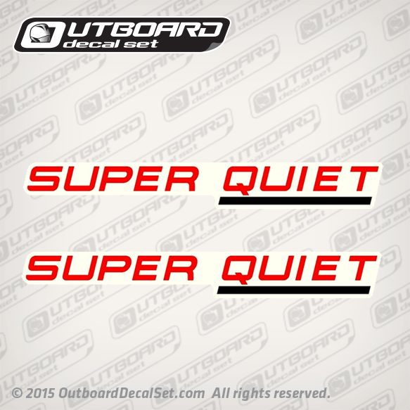 1966 Johnson 80 hp Super Quiet decals
