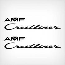 AMF Crestliner Boat Decal Set #4 17"  - Black