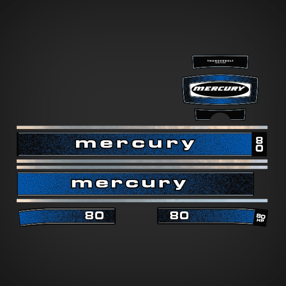 1978-1979 Mercury 80 hp decal set 86429A79