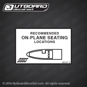 NMMA On-Plane Seating Seat-3 decal