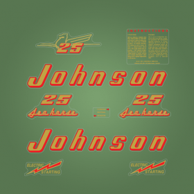 1955 Johnson 25 hp Electric decal set *