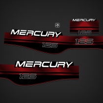 1994-1998 Mercury 125 hp decal set Red 823410A96 close up preview
