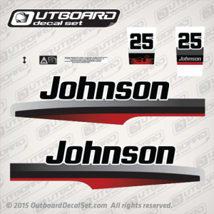 1997-1998 Johnson 25 hp decal set