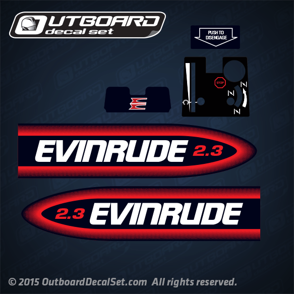 1998 1999 Evinrude 2.3 hp decal set 0115767