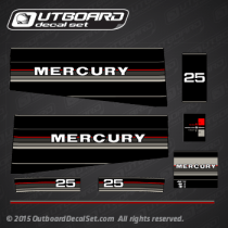 1987 1988 MERCURY 25 hp decal set (Outboards)