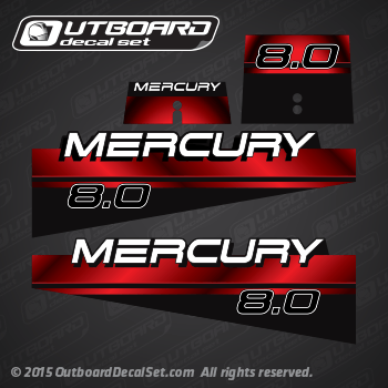 1998 MERCURY Outboard 8 hp decal set (Outboards)