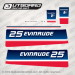 1980 Evinrude 25 hp decal set E25RCSA (Outboards)