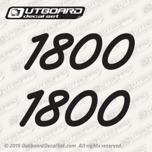 Lund 1800 Decal set 3" X 1" Inches. Black