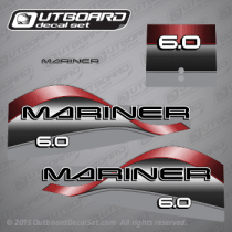 MARINER 6.0 hp OUTBOARD DECALS DECAL SET