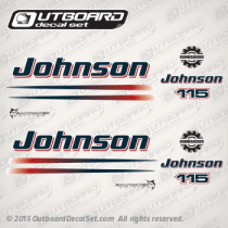 2002 2003 2004 2005 2006 johnson 115 hp saltwater edition white models decal set