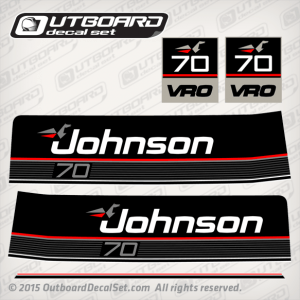 1989-1990 Johnson 70 hp VRO decal set 0433126