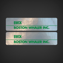 Boston Whaler Bwck Serial tag Decal Set