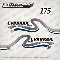 1999 Evinrude 175 hp Ficht Fuel Injection decal set white models, 0285267, 0285268, 0285266, 0285265,