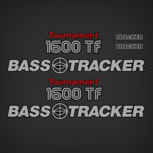 BASS TRACKER Tournament 1600 FS Boat decal set
