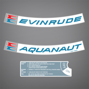 1968 Evinrude 2 Aquanaut diving compressor decal set
