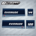 1985 Evinrude 120 hp VRO V4 decal set 0282445