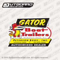 Gator Trailers Peterson Bros. Inc Authorized Dealer decal