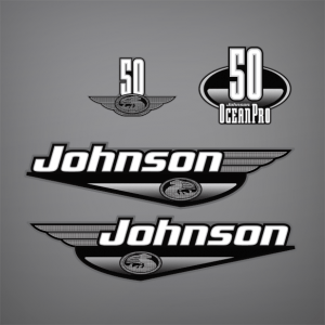 black- 1999-2000 Johnson 50 hp Ocean Pro decal set 