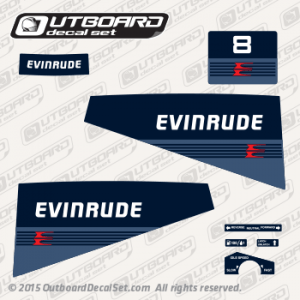 1986 Evinrude 8 hp decal set 