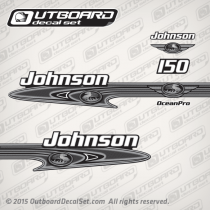 2001 Johnson 150 hp OceanPro decal set