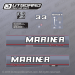 1990 1991 1992 1993 Mariner 3.3 hp 2 stroke decal set