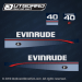 1995 Evinrude 40 hp decal set 0284337 - 0284830