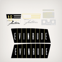 1960 Evinrude 18 hp Fastwin decal set