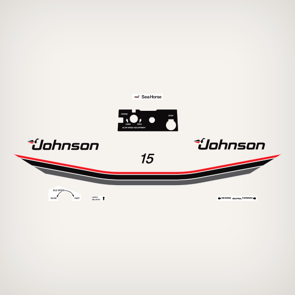 1984 Johnson 15 hp Decal set 0393967, 0393968