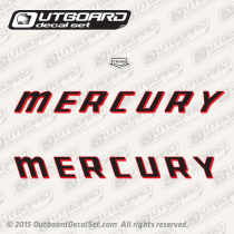 1960 MERCURY Outboards decal set (Red-Black) 100hp, 150hp, 200hp.