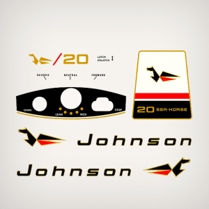1966 Johnson 20 hp decal set 0380675