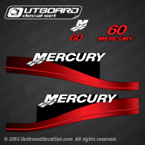 1999-2006 mercury 60 hp decal set Red 3879753A01