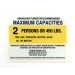 4X3-D- CADDO BOATS LLC Boat Capacity Decal (WHITE)