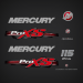 2013-2017 Mercury 115 hp Optimax Pro XS decal set