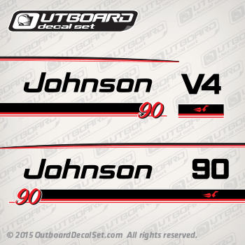 1991-1992-1993-1994-1995-1996 Johnson 90 hp V4 decal set