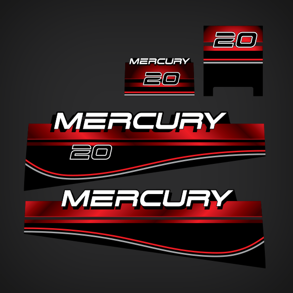 1994-1998 Mercury 20 hp decal set 824091A96