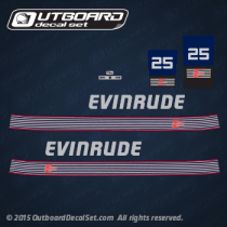 1989 1990 1991 Evinrude 25 hp decal set (Outboards)