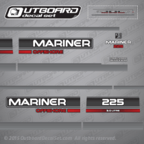 mariner 1994 1995 1996 1997 1998 225 hp offshore 3.0 litre decal set 822801a95 M-822801a95 37-822801a95