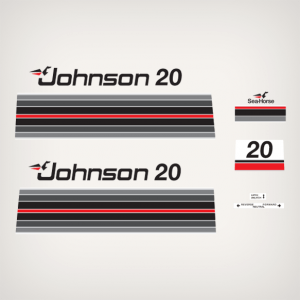 1982 Johnson 20 hp decal set 0392374, 0391969