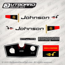 1970 Johnson 6 hp decal set 0384422 0383881