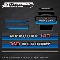 1980 1981 1982 MERCURY Outboards 140 hp decal set (Outboards)