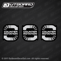 MERCURY STANDARD - COUNTER ROTATION decal set (Outboards)