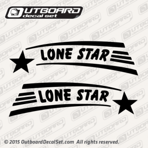 1960 1961 1962 1963 1964 1965 1966 1967 1968 and 1969 Lone Star Hull Decal Set Black