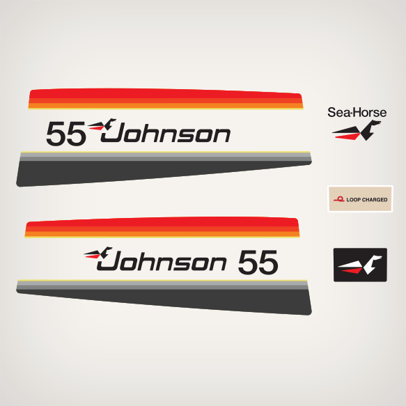1977 Johnson 55 hp decal set 0388369 