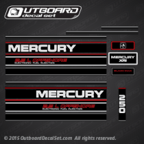 1994 1995 MERCURY 250 hp XRi 2.5 L OFFSHORE EFI decal set (Outboards)