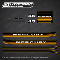 1984-1985 mercury 4.5 hp decal set 